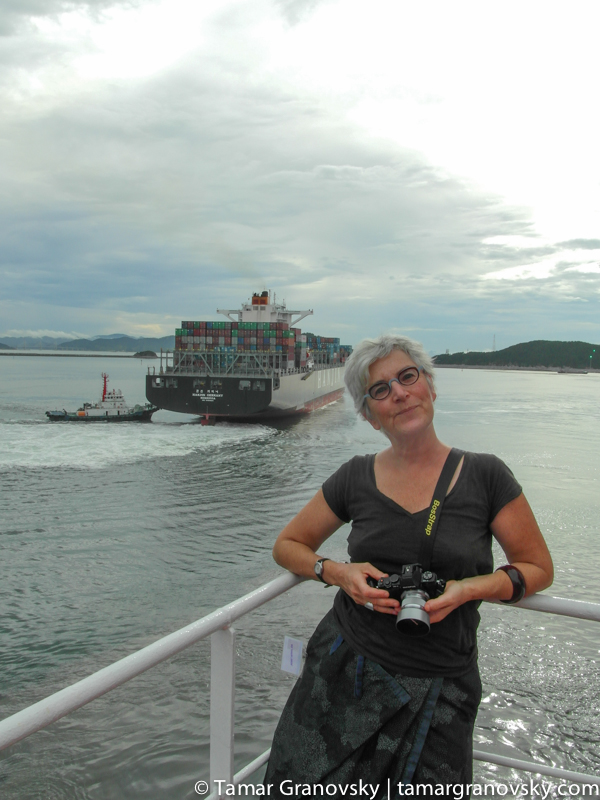 Yours Truly on the Hanjin Lisbon Cargo Ship